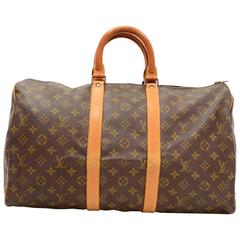 Retro Louis Vuitton Keepall 45 Monogram Canvas Duffle Travel Bag