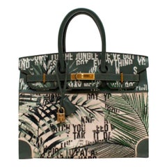 Hermes x Jay Ahr Limited Edition Vintage 1996 Willkommen im Dschungel Birkin 35