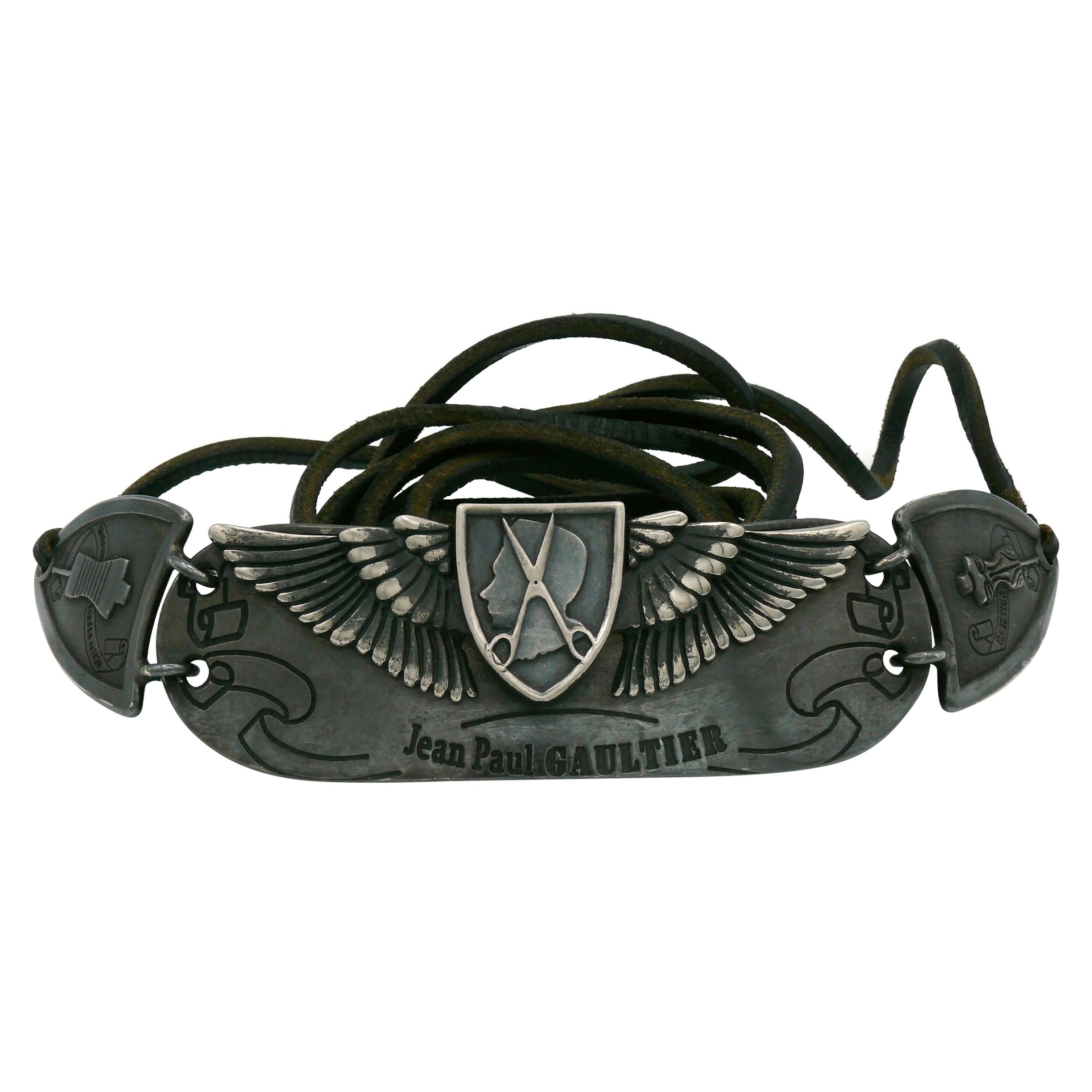 JEAN PAUL GAULTIER Vintage Limited Edition Moto Belt "Anniversaire 1976-2001" For Sale