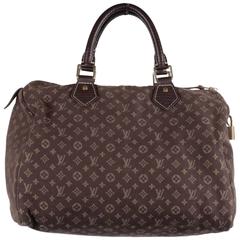 Louis Vuitton Brown Monogram Mini Lin Speedy 30 - My Luxury Bargain