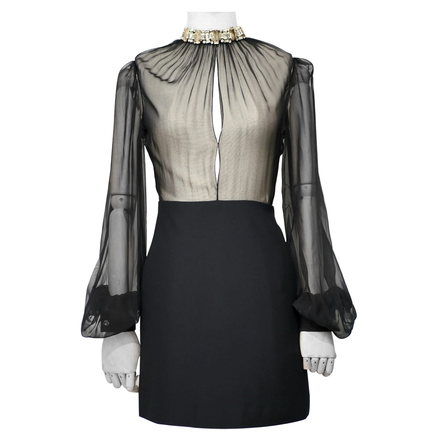 Alexander McQueen black long sleeves dress For Sale