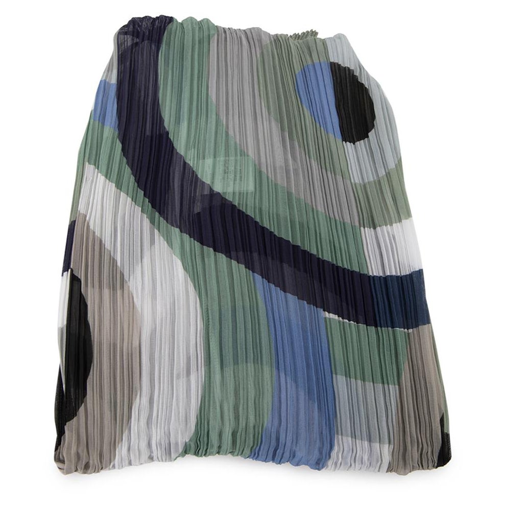 Chal de seda plisada con estampado geométrico Pleats Please, Issey Miyake Mujer en venta