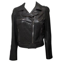 Used Fendi grey leather jacket