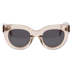 Céline Women's Beige Transparent Cat Eye Sunglasses