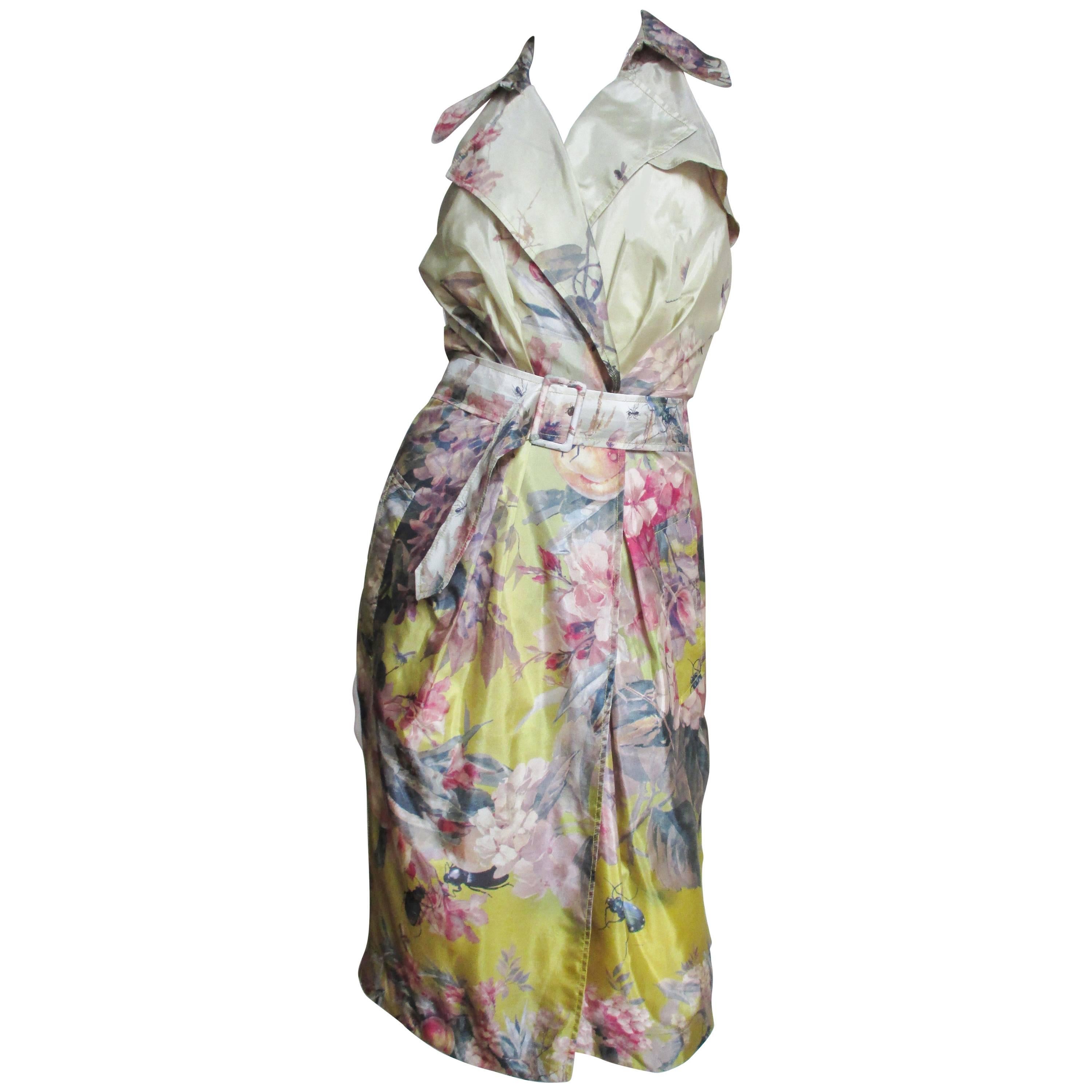 Jean Paul Gaultier Dragonfly Silk Wrap Dress