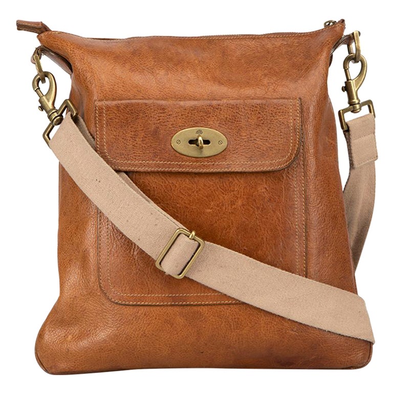 Mulberry Women's Brown Leather Anthony Messenger Bag For Sale at 1stDibs