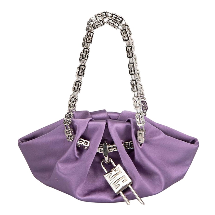 Givenchy Women's Lilac Satin Kenny Lock Neo Mini Bag