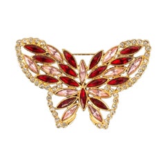 Vintage Yves Saint Laurent "Butterfly" Golden Brooch