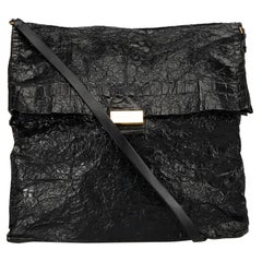 Stella McCartney Women's Anthracite Vegan Leather Crinkled Crossbody Bag