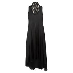 Alexander McQueen Black Lace Panel Sleeveless Maxi Dress Size M