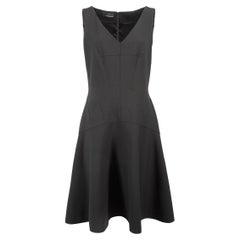 Amanda Wakeley Black V Neckline Midi Length Dress Size L