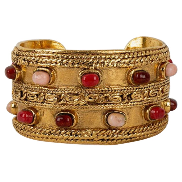 Byzantine Chanel Gold metal Bracelet For Sale