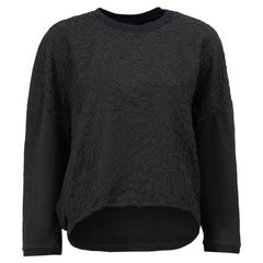 Giambattista Valli Pulloverhemd aus schwarzem Filz, Größe XS