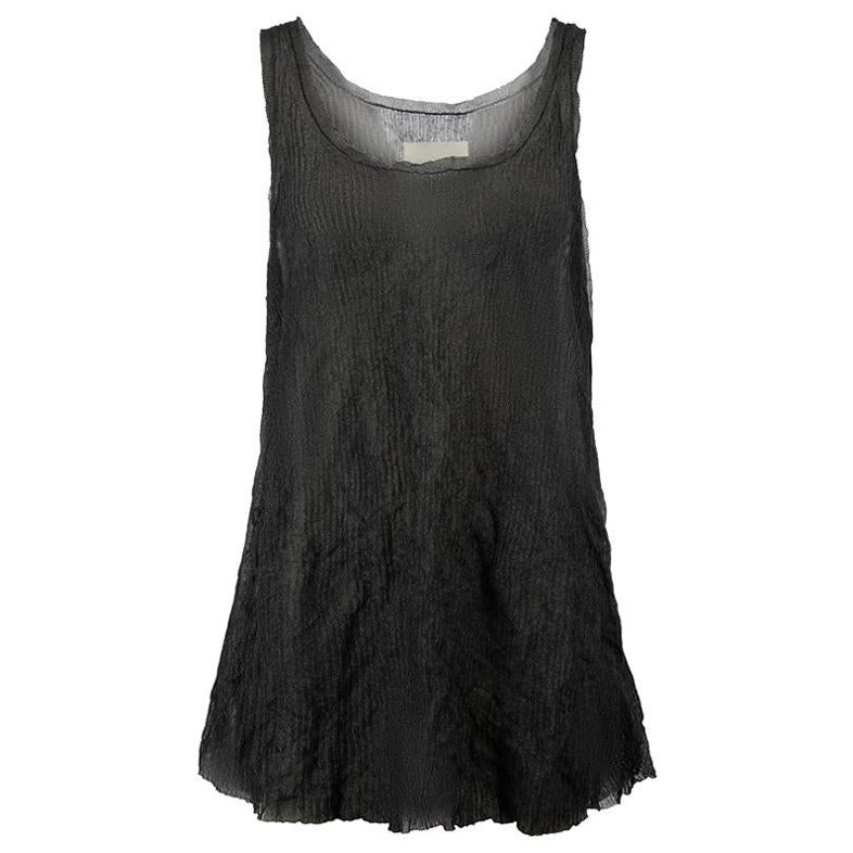 MM6 Maison Margiela Grey Sheer Textured Tank Top Size M For Sale