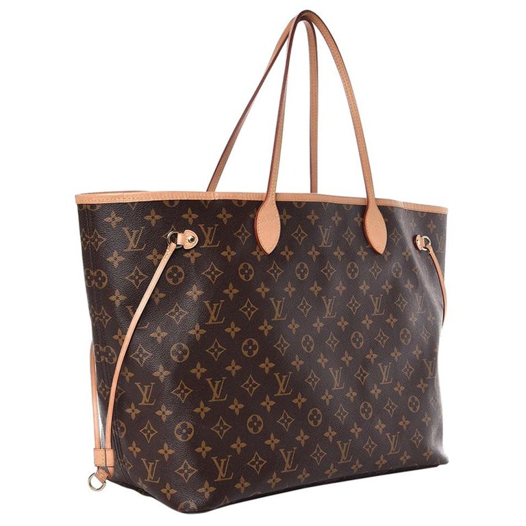 Louis Vuitton Monogram Neverfull MM w/ Pouch - Brown Totes