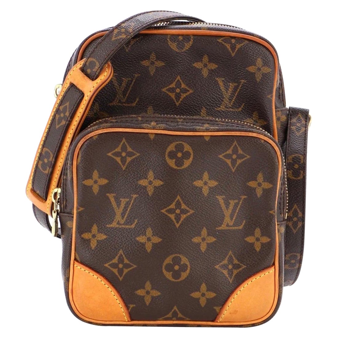 Vintage Louis Vuitton Amazone Monogram Leather Crossbody Bag For Sale