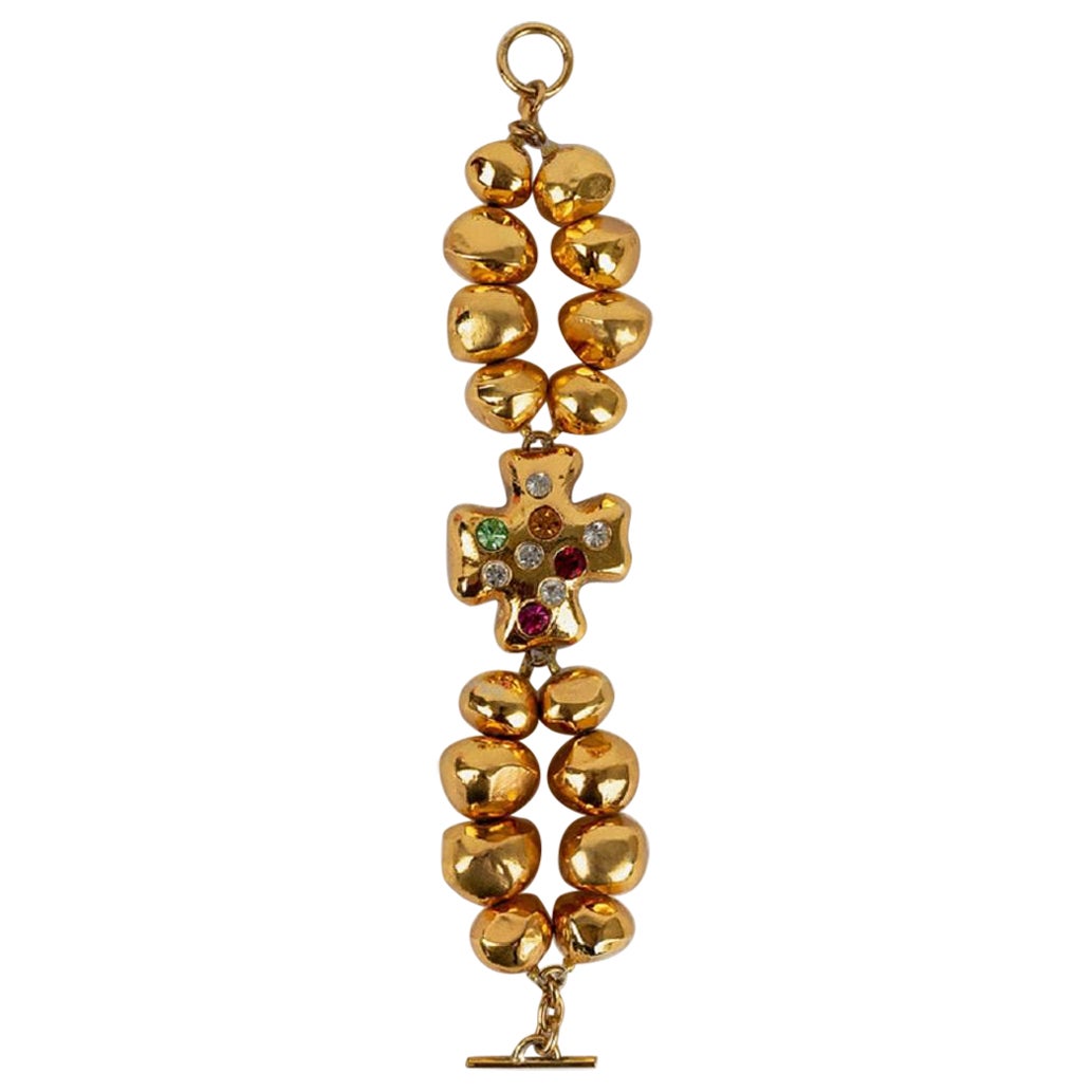 Christian Lacroix Gold Beads Bracelet For Sale