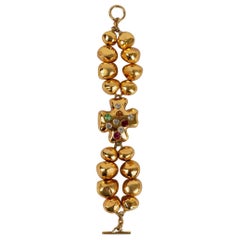 Retro Christian Lacroix Gold Beads Bracelet