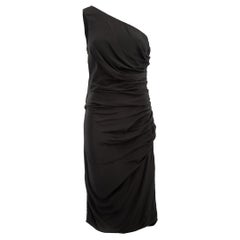 Sportmax Black One-Shoulder Ruffle Dress Size L