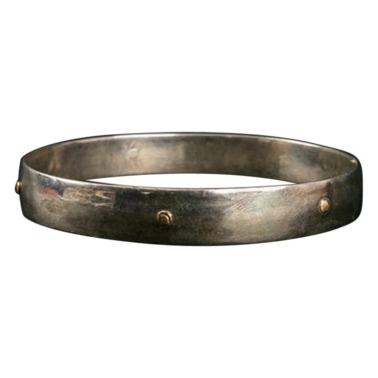 Hermès Solid Silver Bangle