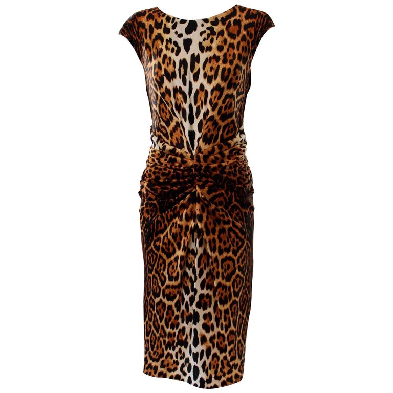 Christian Dior Leopard Cocktail Dress For Sale at 1stDibs | dior ...