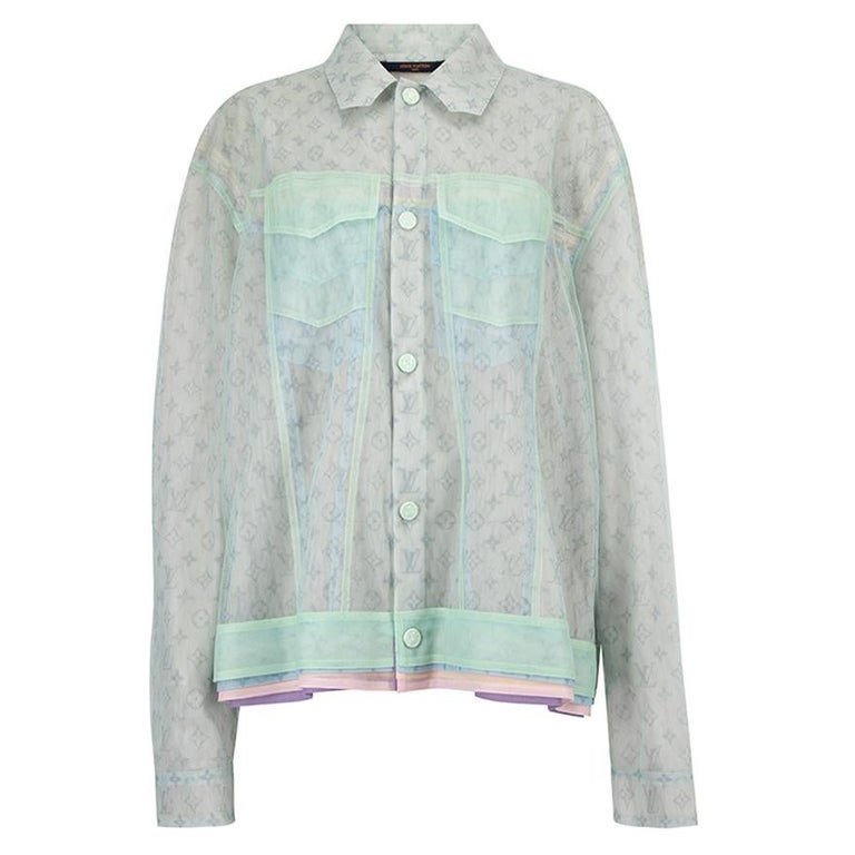 Multicolour Tulle Denim Style Jacket Size XL For Sale at 1stDibs