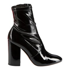 Schwarze Lackleder-Stiefeletten mit Stiefeletten Größe IT 38