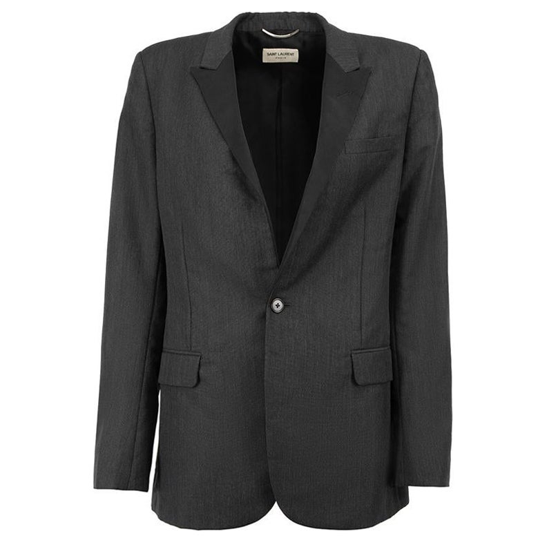 2014 Charcoal Wool Blend Blazer Jacket Size XXL For Sale at 1stDibs