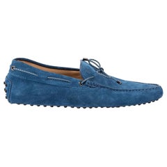 Tod's Blue Suede Driving Loafers Size UK 8.5