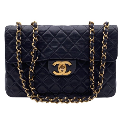 Chanel Gray Quilted Lambskin Mini Rectangular Flap Bag