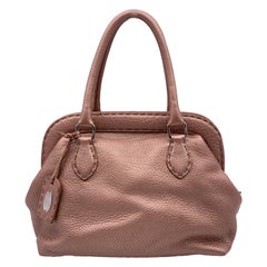 Fendi Selleria Pink Leather Doctor Bag Handbag Satchel