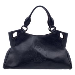 Cartier Black Leather Medium Marcello Tote Bag Handbag