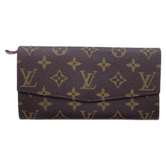 Louis Vuitton Emilie Monogram Canvas Pink Lining Continental Snap