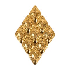 Used Chanel Gold Metal Brooch