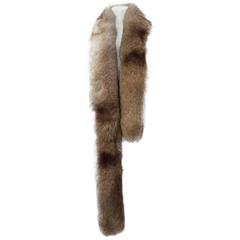 60s Natural Fox Long Boa 8