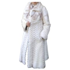 Vintage ~Unused Cross Mink white Fur Coat (Size 6 - S) 