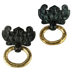 Diane Love for Trifari Ancient Chinese Motif Earrings