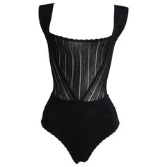 Alaia black knitted body, circa 1992