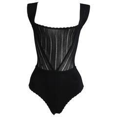Alaia black knitted body, circa 1992 6