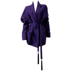 Gianni Versace Silk Quilted Wrap Evening Coat Fall 1990
