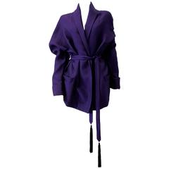 Gianni Versace Silk Quilted Wrap Evening Coat Fall 1990 1