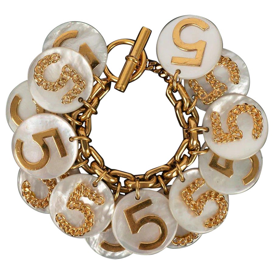 Chanel Charm Bracelet Made of Bakelite Pastilles For Sale