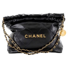 Chanel 22 Chain Hobo Quilted Calfskin Small