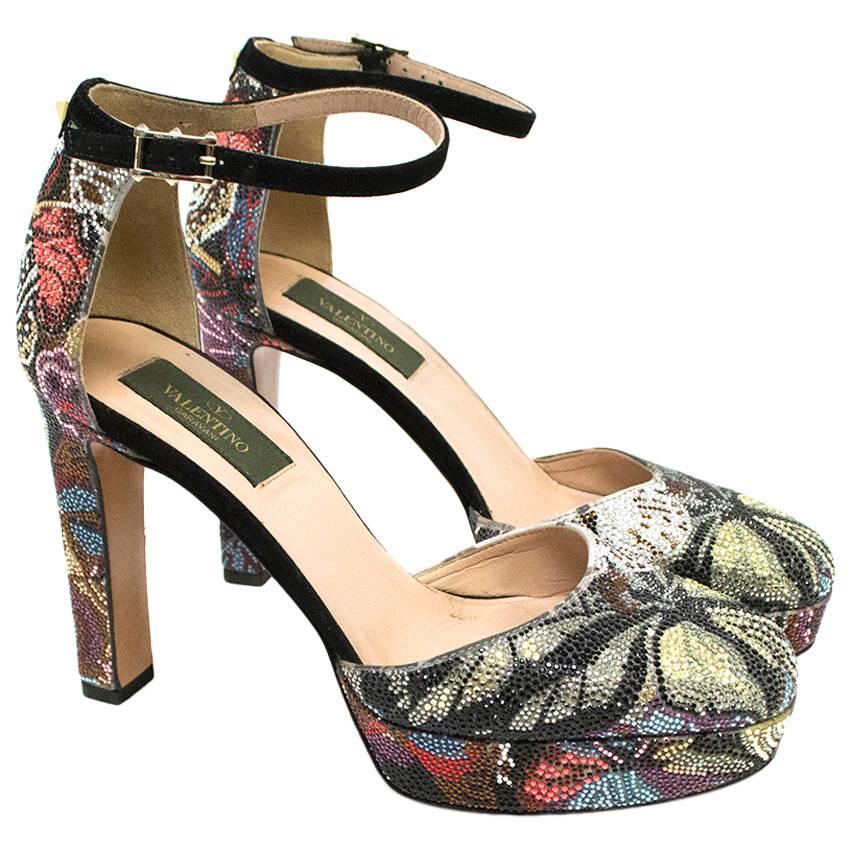 Valentino 'Camu Butterfly' Pumps With Swarovski Crystals For Sale