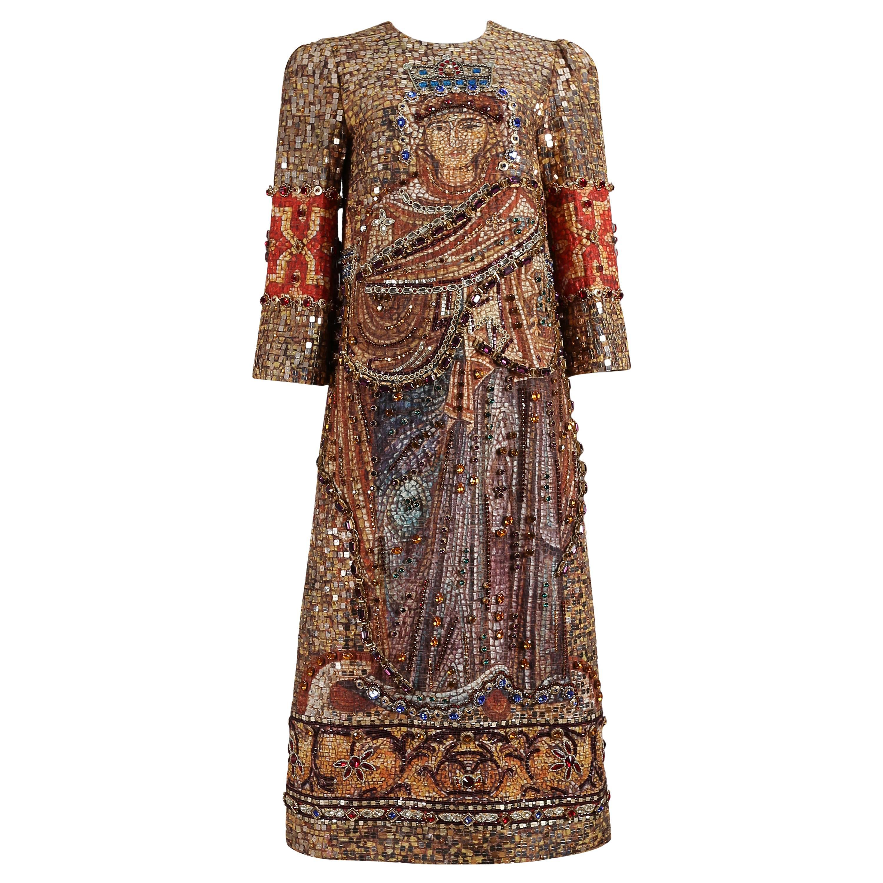Dolce & Gabbana mosaic embellished shift dress, circa 2013
