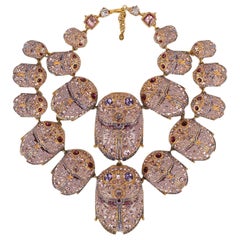 Used Christian Dior Haute Couture Necklace in Gold Metal