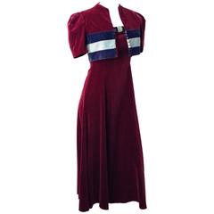 40s Velvet Dress and Bolero 