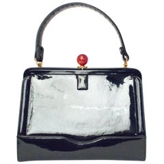 50s Coblentz Black Patent Leather Handbag