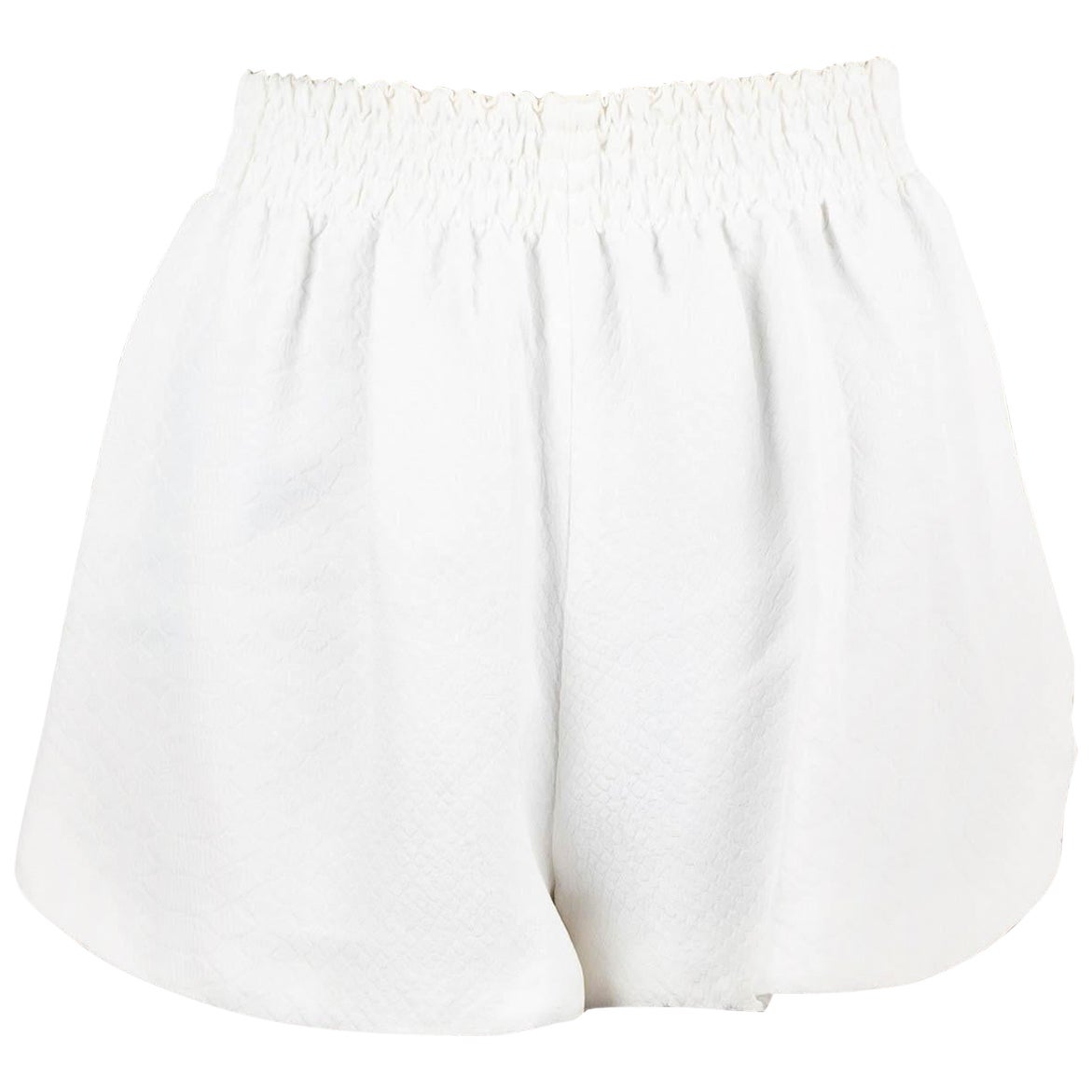 STELLA MCCARTNEY ivory CROCO TEXTURED Shorts Pants 38 XS