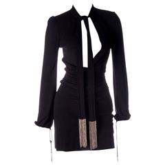 Tom Ford for Gucci Plunging Keyhole Neckline Dress